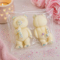 Baby Powder Baby Bears handcrafted scented wax melts in a clear package, featuring adorable bear shapes with sparkles.